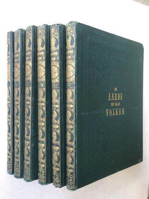 Diverse - De Aarde en haar Volken - 1884-1891, Antiquités & Art, Antiquités | Livres & Manuscrits