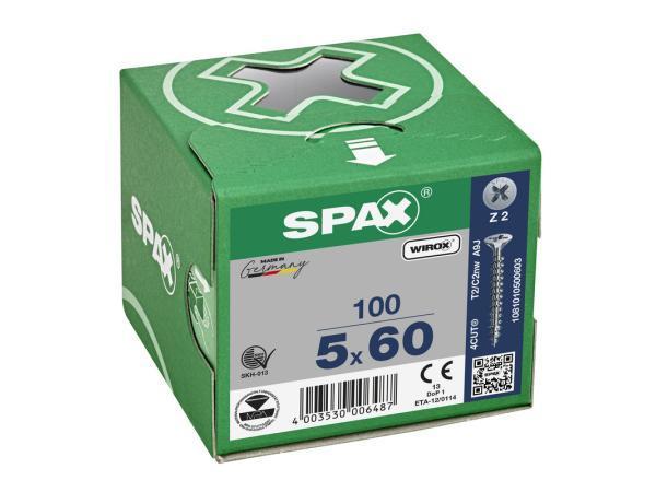 Veiling - 2x Spax universele schroeven platkop voldraad 5x60, Bricolage & Construction, Outillage | Outillage à main