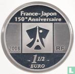 Frankrijk 1½ euro 2008 (PROOF) 150 years of diplomatic r.., Verzenden, Goud, Overige waardes, Frankrijk