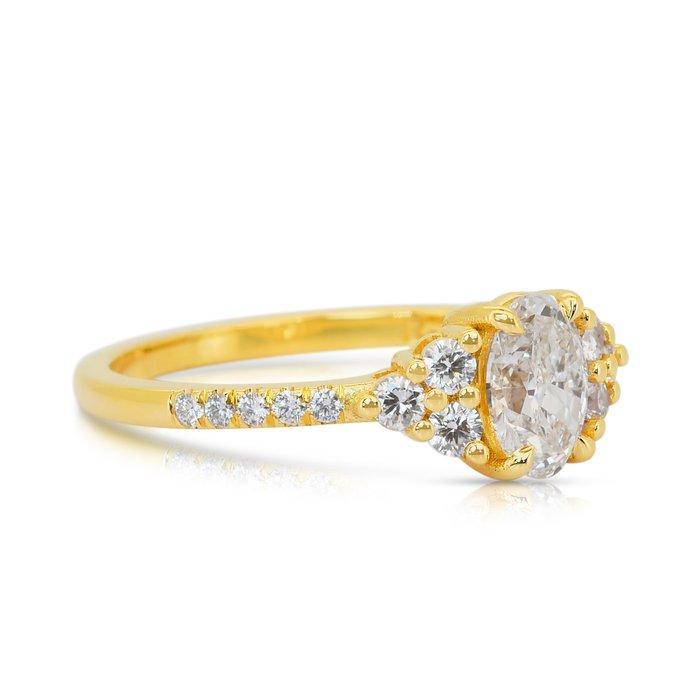 Ring - 18 karaat Geel goud - 1.29ct. tw. Diamant, Bijoux, Sacs & Beauté, Bagues