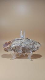 Paleolithisch Grote prehistorische vuursteenbeitel. (Zonder, Antiek en Kunst