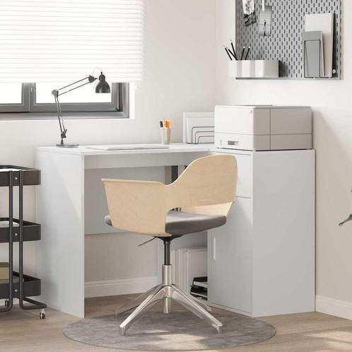 vidaXL Hoekbureau met lade 2 pcs Wit 102 x 50 x 75 cm, Huis en Inrichting, Bureaus, Nieuw, Verzenden