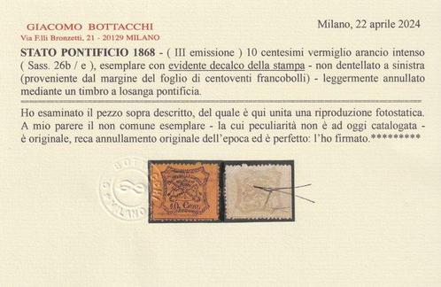Italiaanse oude staten - Pauselijke Staat 1868 - III^ Em. 10, Postzegels en Munten, Postzegels | Europa | Italië