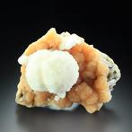 391g geweldige SCOLESITE-bal op STILBITE van Aurangabad,, Verzamelen, Mineralen en Fossielen