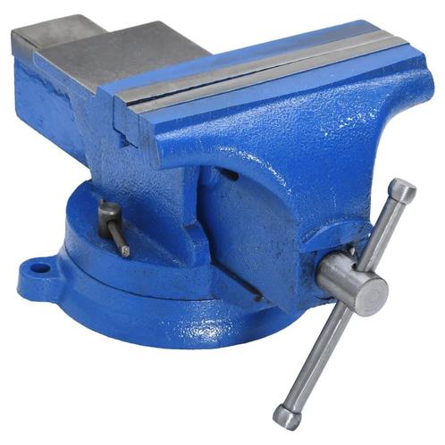 vidaXL Bankschroef 150 mm gietijzer blauw, Doe-het-zelf en Bouw, Gereedschap | Handgereedschap, Nieuw, Verzenden