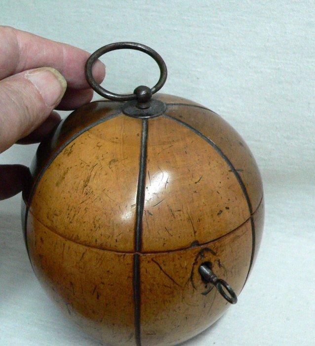 Theekistje / doosje - Theedoos pompoenvormig - Pear -, Antiek en Kunst, Antiek | Overige Antiek