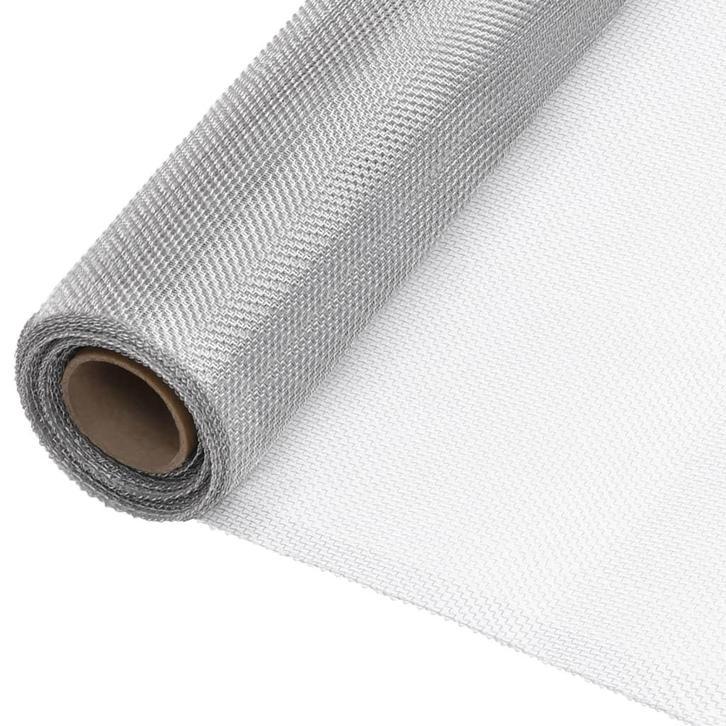 vidaXL Gaas 112x1000 cm aluminium zilverkleurig, Tuin en Terras, Tuinhekken en Hekwerk, Nieuw, Verzenden
