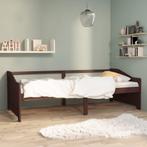 vidaXL Bedbank 3-zits massief grenenhout donkerbruin 90x200, Huis en Inrichting, Slaapkamer | Bedden, Verzenden, Nieuw
