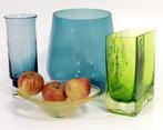 Vaas - Glas, Gekleurd glas - Vier glazen decoratieve items, Antiek en Kunst