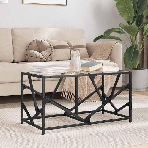 vidaXL Salontafel met transparant glazen blad 78,5x40x41 cm, Huis en Inrichting, Tafels | Salontafels, Nieuw, Verzenden