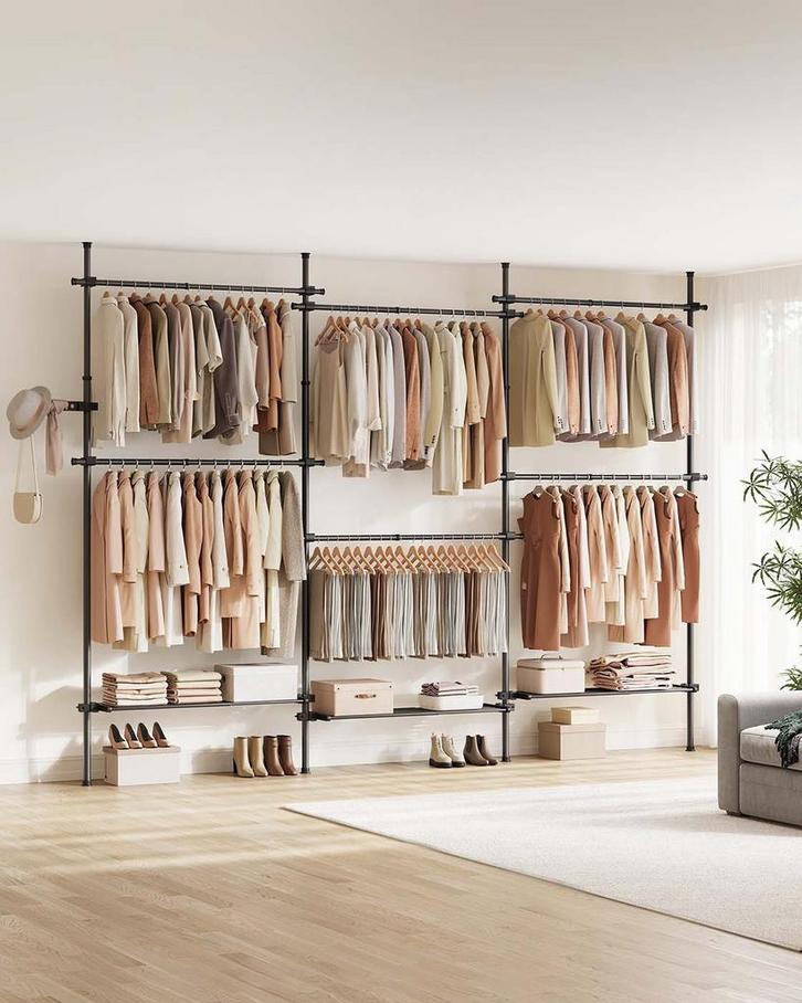 Telescopisch kledingrek - 230 t/m 330cm lengte - robuust, Kleding | Dames, Kledingrekken, Verzenden