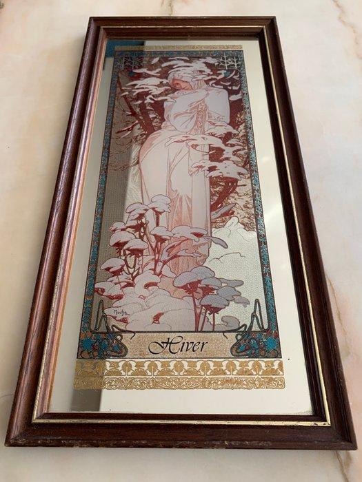 (After) Alphonse Mucha - Miroir (4)- Les Quatre Saisons -, Antiek en Kunst, Kunst | Designobjecten