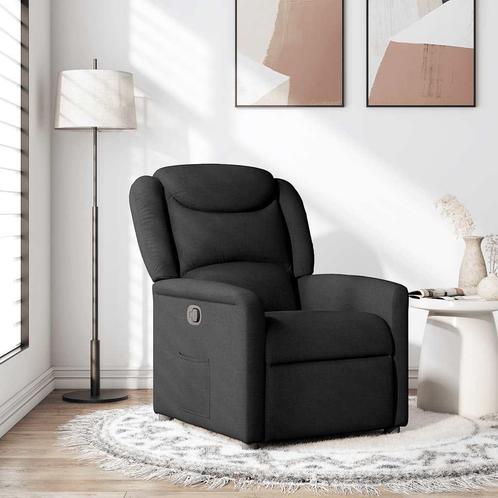 vidaXL Fauteuil verstelbaar stof zwart, Huis en Inrichting, Fauteuils, Nieuw, Verzenden
