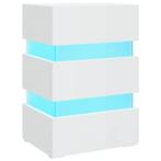 LED Nachtkastje Wit | Retour Deal | 60% Korting!, Huis en Inrichting, Slaapkamer | Nachtkastjes, Verzenden, Nieuw, 55 tot 70 cm