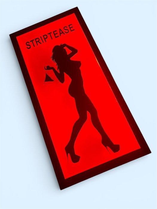 Amsterdam Red Light District Striptease licht reclame -, Antiquités & Art, Antiquités | Assiettes décoratives & Carrelages