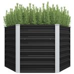 vidaXL Plantenbak verhoogd 129x129x77cm gegalvaniseerd staal, Tuin en Terras, Verzenden, Nieuw