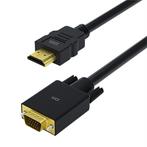 DrPhone DM33 HDMI naar VGA Kabel -1080P HD – 10,2 Gbps met, Computers en Software, Pc- en Netwerkkabels, Nieuw, Verzenden