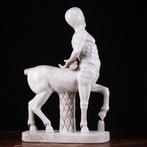 Beeld, Centauro Skeleton - 51 cm - Witte Carrara Marmer -, Antiek en Kunst