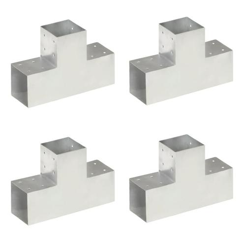 vidaXL Paalverbindingen 4 st T-vorm 101x101 mm, Tuin en Terras, Palen, Balken en Planken, Nieuw, Verzenden