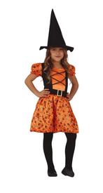Halloween Kostuum Meisje Heks Pompoen, Nieuw, Verzenden