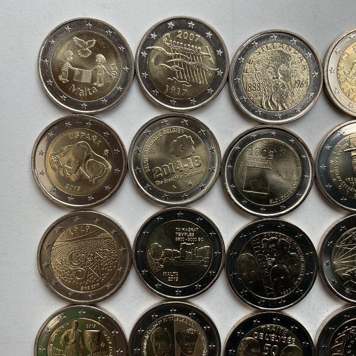 Europa. 2 Euro 2007/2023 (25 munten) (Zonder Minimumprijs), Postzegels en Munten, Munten | Europa | Euromunten