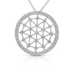 Pendentif - 18 carats Or blanc -  0.42ct. tw. Diamant