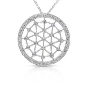 Pendentif - 18 carats Or blanc -  0.42ct. tw. Diamant