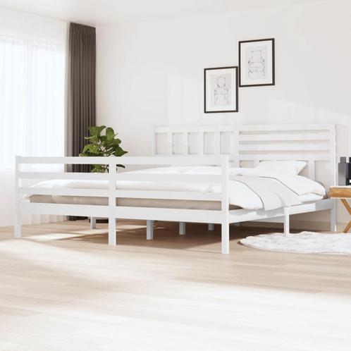 vidaXL Bedframe massief hout wit 180x200 cm, Huis en Inrichting, Slaapkamer | Bedden, Nieuw, Verzenden