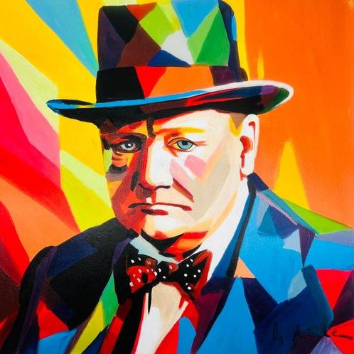 DR HIDE (1992) - Churchill Rain, Antiek en Kunst, Kunst | Schilderijen | Modern