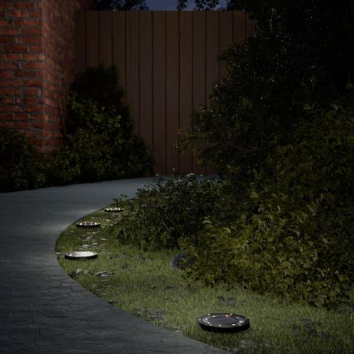 vidaXL Grondlampen 4 st solar met grondpennen warmwit, Tuin en Terras, Buitenverlichting, Nieuw, Verzenden