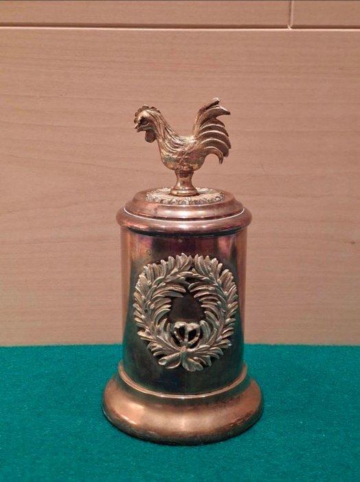 Tirelire - Laiton, acier bleu - Ancienne tirelire Haan, Antiek en Kunst, Curiosa en Brocante