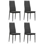 vidaXL Eetkamerstoelen 4 st stof donkergrijs, Huis en Inrichting, Stoelen, Verzenden, Nieuw