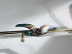 Argent, Plaqué or, emaille - Bijou broche - Wilde Eend Meyle