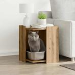 vidaXL Kattenbakkast 42x42x51 cm bewerkt hout artisanaal, Dieren en Toebehoren, Katten-accessoires, Verzenden, Nieuw