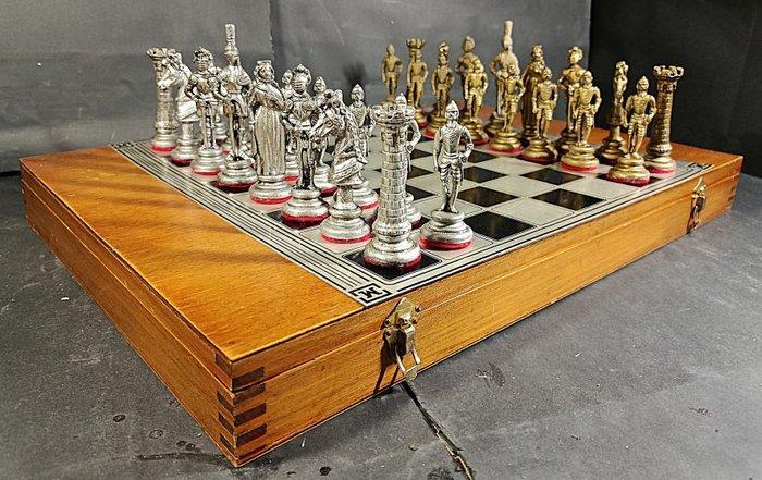 Schaakspel - Medieval Gran Tamaño - brons, Antiek en Kunst, Curiosa en Brocante