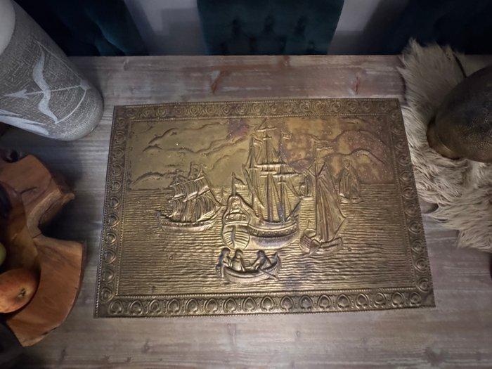 Kist - Rechthoekig - Koper, Hout, Antiek en Kunst, Curiosa en Brocante