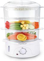 Aigostar Stoomkoker - 9L - 800W - 3 Lagen - Wit, Verzenden, Nieuw
