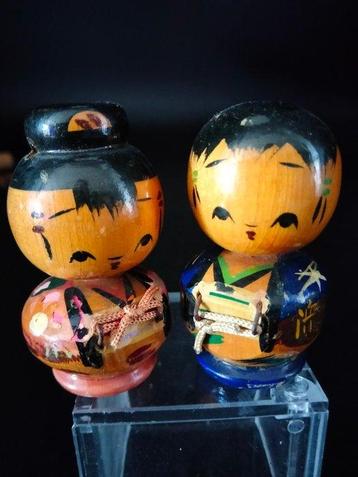 Quinze kokeshi vintage (art populaire) - Bois -