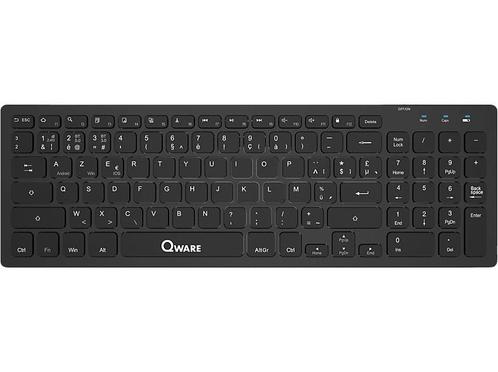 Qware - Draadloos toetsenbord - Azerty - Zwart, Computers en Software, Toetsenborden, Draadloos, Azerty, Nieuw, Verzenden