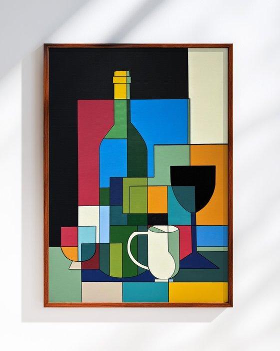 Alejandro Gonzalez - Bodegones Geométricos 97- XL - (NO, Antiek en Kunst, Kunst | Schilderijen | Modern