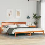 vidaXL Bedframe Wasbruin 180 x 210 cm Massief grenenhout, Huis en Inrichting, Slaapkamer | Bedden, Verzenden, Nieuw