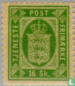 Denemarken - Rijkswapen (Skilling) - 1871, Timbres & Monnaies, Timbres | Europe | Scandinavie, Verzenden