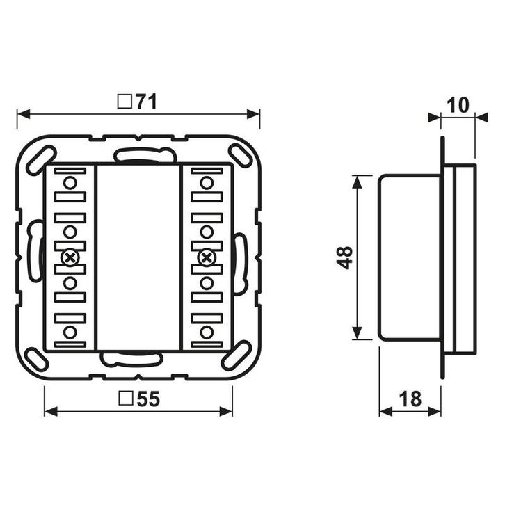 Jung Enet Draadloos 2 Kanaal Wandzender Module A500 -, Doe-het-zelf en Bouw, Alarmsystemen, Verzenden