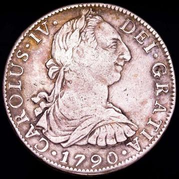 Espagne. Charles IV. 8 Reales Acuñada en el año 1790, en la