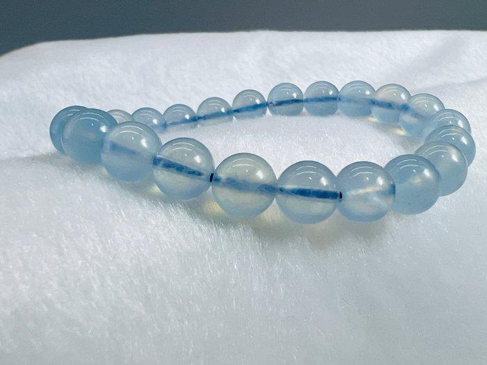 ***NO RESERVE*** Bracelet énergisant en aquamarine - 7,9 mm, Verzamelen, Mineralen en Fossielen