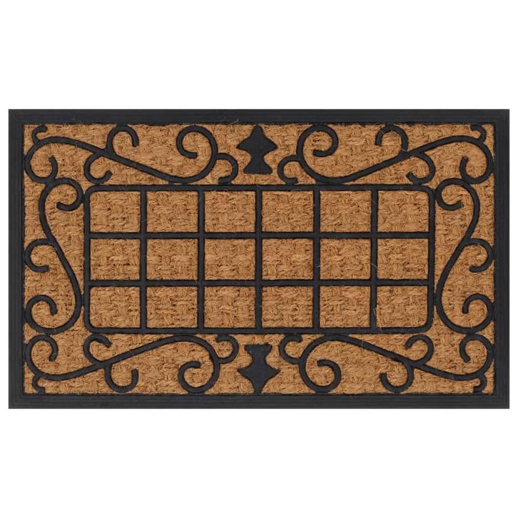 vidaXL Deurmat rechthoekig 45x75 cm rubber en kokosvezel, Tuin en Terras, Deurmatten, Nieuw, Verzenden