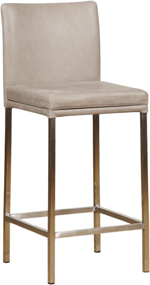 Leren barkruk laag - Echt leer, Modern, Comfortabel en kies, Huis en Inrichting, Barkrukken, 90 cm of meer, Met voetsteun, 1 kruk