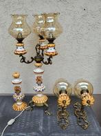 Lamp (3) - 2 wandlampen 1 vloerlamp - Glas, Keramiek,, Antiek en Kunst