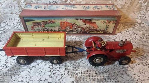 Gama - Jouet en étain - Gama 180/4 Tractor & Trailer, Boxed, Antiek en Kunst, Antiek | Speelgoed