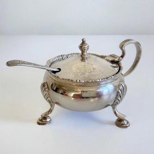 Selfridge & co - Zoutvat - Glas, Zilver - Compleet zoutvat, Antiek en Kunst, Antiek | Zilver en Goud
